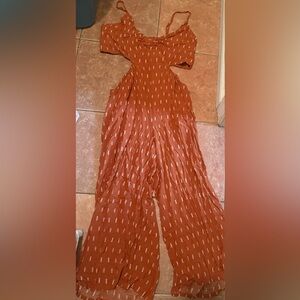 George Terracotta Wide Leg Jumpsuit